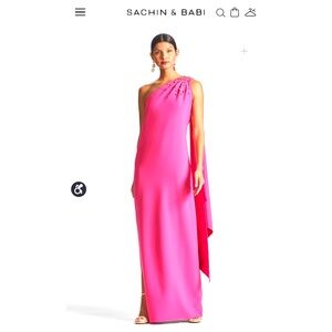 Sachin + Babi Leslie Gown Rose Pink